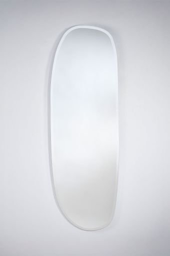 Pure Hall irregular wall mirror, showing irregular-shaped wall mirror, measuring 50 x 150 cm.