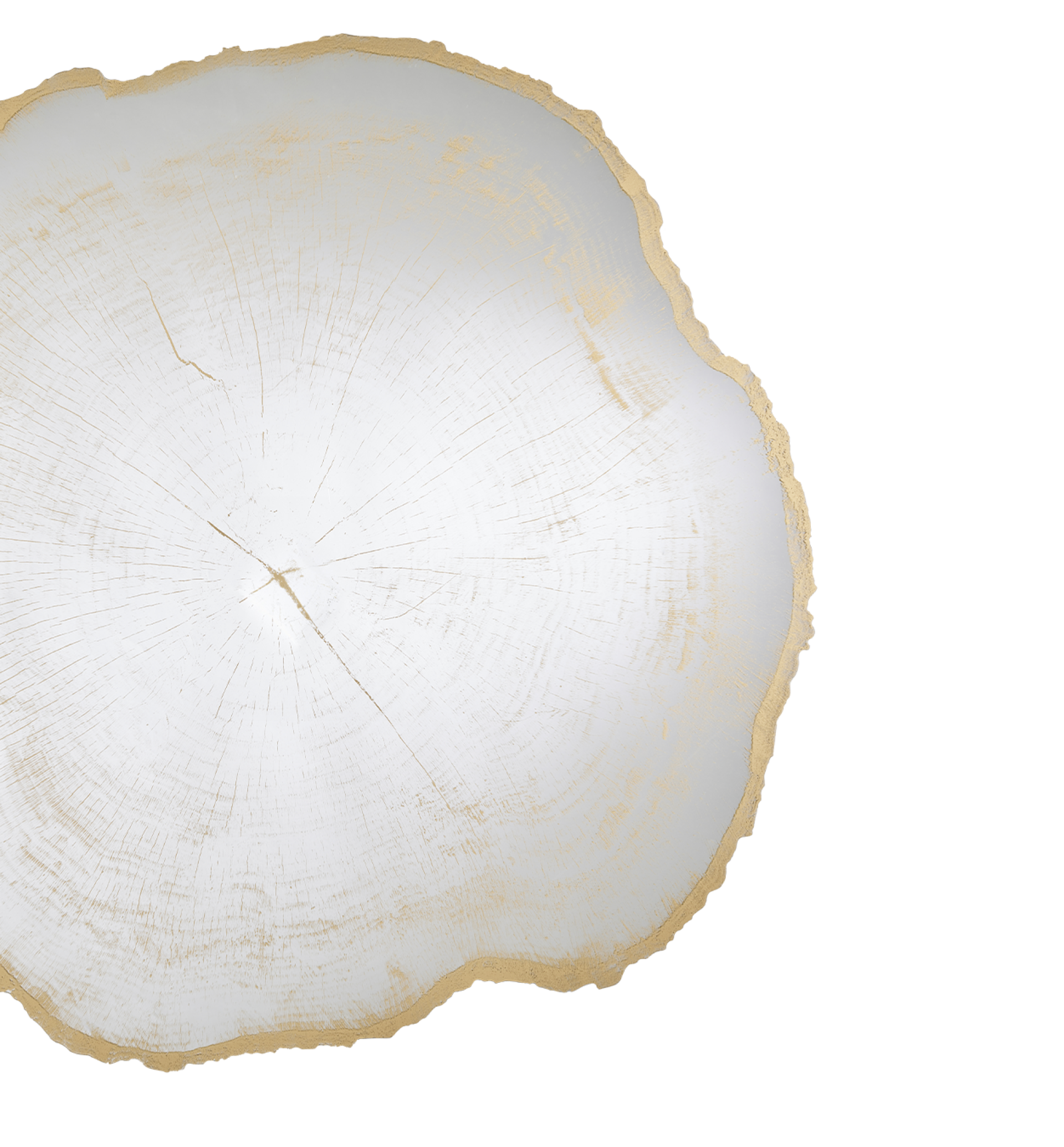 Close-up of Arbo Gold M, showing irregular wall mirror on the irregular wall mirror.